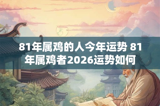 81年属鸡的人今年运势 81年属鸡者2026运势如何 81年属鸡的人今年运势 81年属鸡者2026运势如何