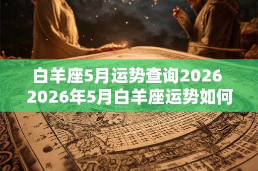 白羊座5月运势查询2026 2026年5月白羊座运势如何