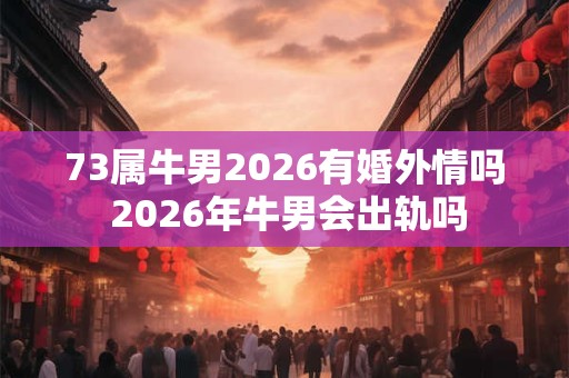 73属牛男2026有婚外情吗 2026年牛男会出轨吗