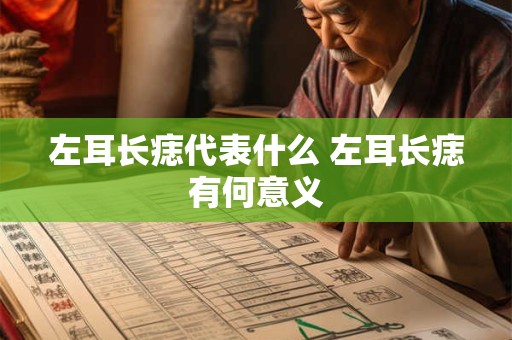 左耳长痣代表什么 左耳长痣有何意义 左耳长痣代表什么 左耳长痣有何意义