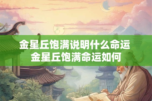 金星丘饱满说明什么命运 金星丘饱满命运如何