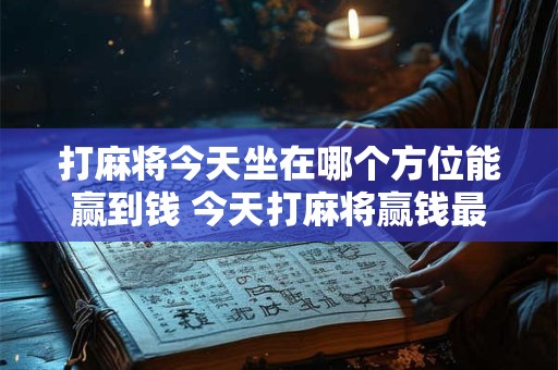 打麻将今天坐在哪个方位能赢到钱 今天打麻将赢钱最佳方位 打麻将今天坐在哪个方位能赢到钱 今天打麻将赢钱最佳方位