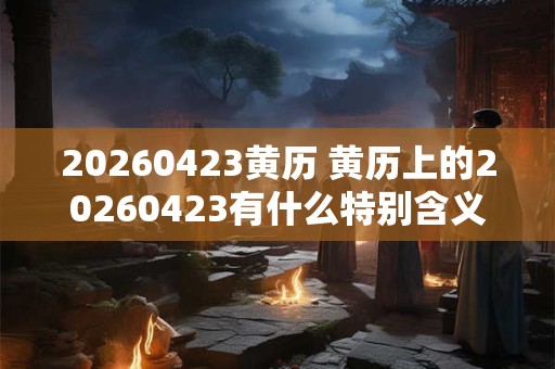 20260423黄历 黄历上的20260423有什么特别含义 20260423黄历 黄历上的20260423有什么特别含义