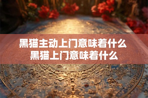 黑猫主动上门意味着什么 黑猫上门意味着什么 黑猫主动上门意味着什么 黑猫上门意味着什么