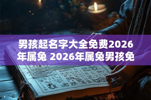 男孩起名字大全免费2026年属兔 2026年属兔男孩免费起名大全 男孩起名字大全免费2026年属兔 2026年属兔男孩免费起名大全