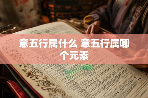 意五行属什么 意五行属哪个元素 意五行属什么 意五行属哪个元素