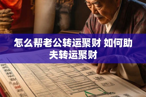 怎么帮老公转运聚财 如何助夫转运聚财 怎么帮老公转运聚财 如何助夫转运聚财