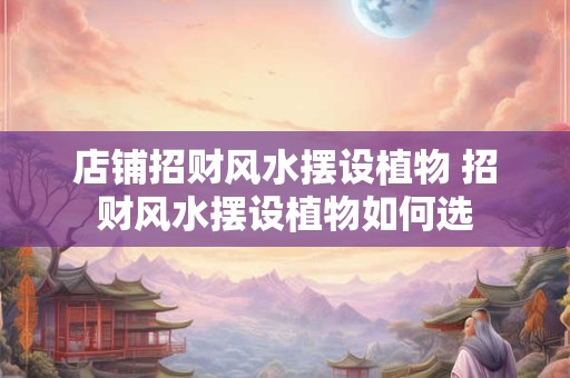 店铺招财风水摆设植物 招财风水摆设植物如何选