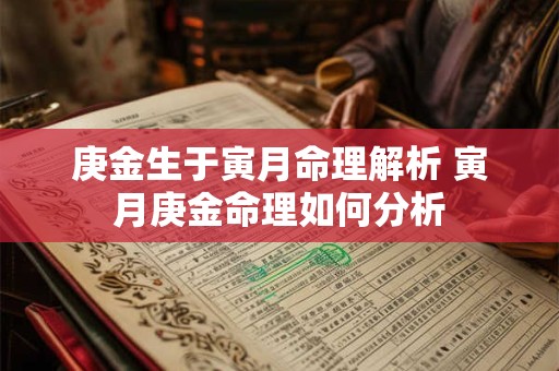 庚金生于寅月命理解析 寅月庚金命理如何分析 庚金生于寅月命理解析 寅月庚金命理如何分析