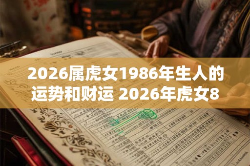 2026属虎女1986年生人的运势和财运 2026年虎女86年生运势财运如何