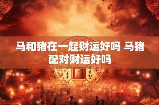 马和猪在一起财运好吗 马猪配对财运好吗