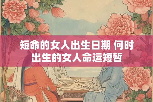 短命的女人出生日期 何时出生的女人命运短暂