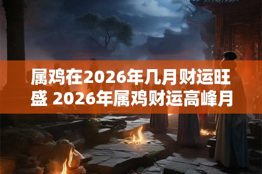 属鸡在2026年几月财运旺盛 2026年属鸡财运高峰月是哪个