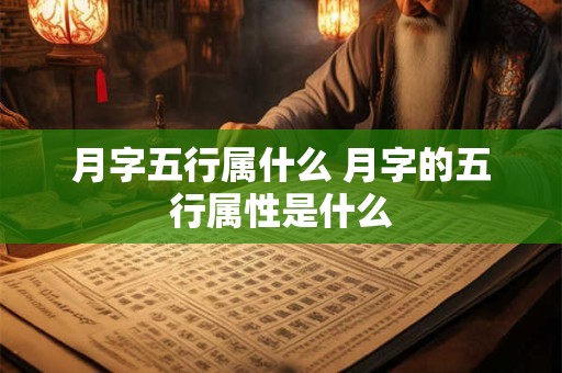 月字五行属什么 月字的五行属性是什么 月字五行属什么 月字的五行属性是什么