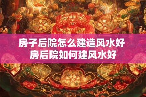 房子后院怎么建造风水好 房后院如何建风水好 房子后院怎么建造风水好 房后院如何建风水好