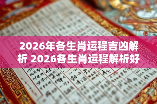 2026年各生肖运程吉凶解析 2026各生肖运程解析好坏如何