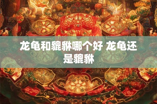 龙龟和貔貅哪个好 龙龟还是貔貅