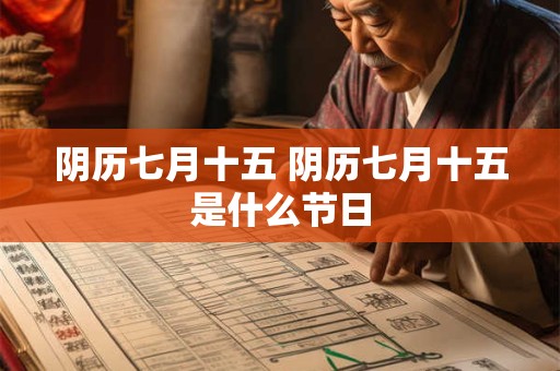 阴历七月十五 阴历七月十五是什么节日 阴历七月十五 阴历七月十五是什么节日