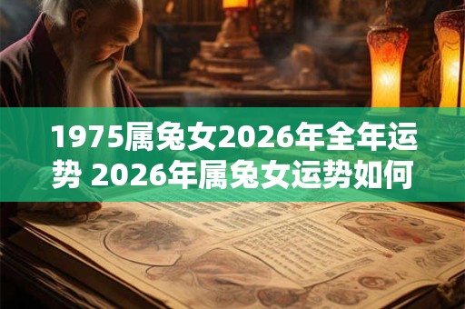 1975属兔女2026年全年运势 2026年属兔女运势如何