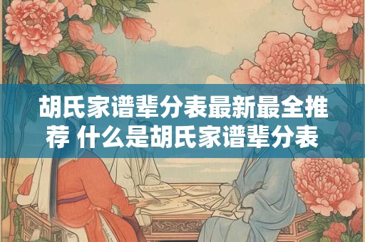 胡氏家谱辈分表最新最全推荐 什么是胡氏家谱辈分表最新最全 胡氏家谱辈分表最新最全推荐 什么是胡氏家谱辈分表最新最全