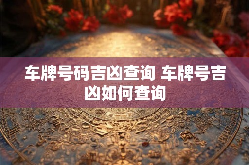 车牌号码吉凶查询 车牌号吉凶如何查询 车牌号码吉凶查询 车牌号吉凶如何查询