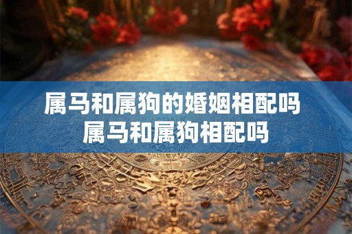 属马和属狗的婚姻相配吗 属马和属狗相配吗