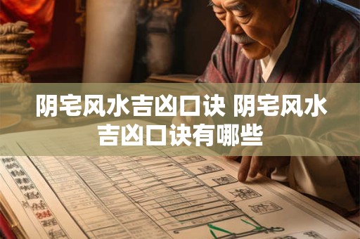 阴宅风水吉凶口诀 阴宅风水吉凶口诀有哪些