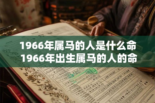 1966年属马的人是什么命 1966年出生属马的人的命运是什么