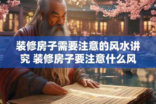 装修房子需要注意的风水讲究 装修房子要注意什么风水问题