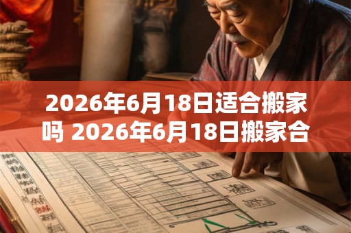 2026年6月18日适合搬家吗 2026年6月18日搬家合适吗