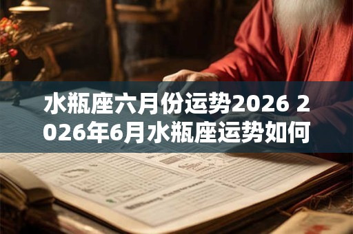 水瓶座六月份运势2026 2026年6月水瓶座运势如何