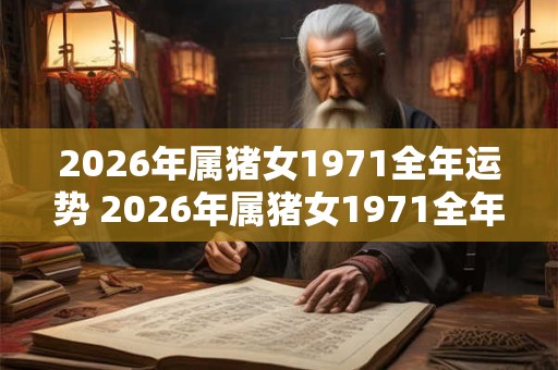2026年属猪女1971全年运势 2026年属猪女1971全年运势如何 2026年属猪女1971全年运势 2026年属猪女1971全年运势如何