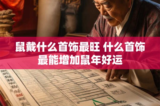 鼠戴什么首饰最旺 什么首饰最能增加鼠年好运