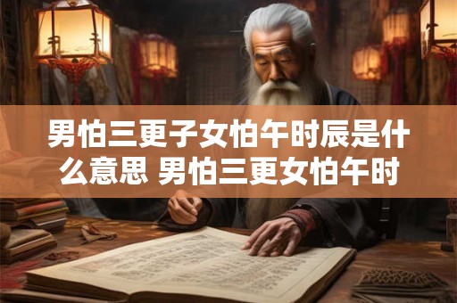 男怕三更子女怕午时辰是什么意思 男怕三更女怕午时是什么意思 男怕三更子女怕午时辰是什么意思 男怕三更女怕午时是什么意思