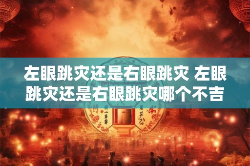 左眼跳灾还是右眼跳灾 左眼跳灾还是右眼跳灾哪个不吉利 左眼跳灾还是右眼跳灾 左眼跳灾还是右眼跳灾哪个不吉利