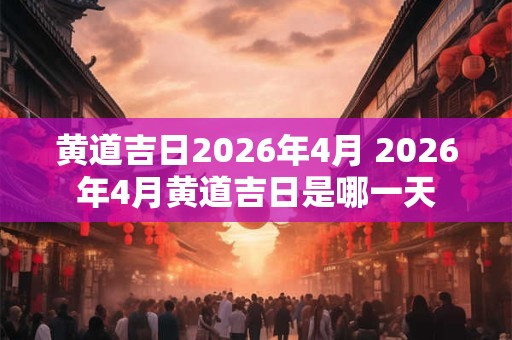 黄道吉日2026年4月 2026年4月黄道吉日是哪一天