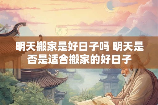 明天搬家是好日子吗 明天是否是适合搬家的好日子 明天搬家是好日子吗 明天是否是适合搬家的好日子