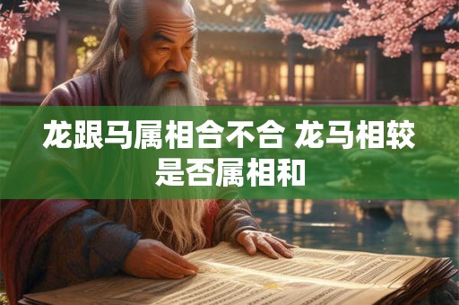 龙跟马属相合不合 龙马相较是否属相和 龙跟马属相合不合 龙马相较是否属相和
