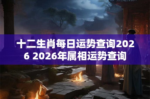 十二生肖每日运势查询2026 2026年属相运势查询 十二生肖每日运势查询2026 2026年属相运势查询