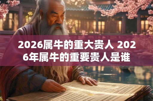 2026属牛的重大贵人 2026年属牛的重要贵人是谁