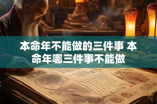 本命年不能做的三件事 本命年哪三件事不能做 本命年不能做的三件事 本命年哪三件事不能做
