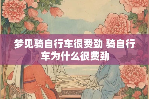 梦见骑自行车很费劲 骑自行车为什么很费劲 梦见骑自行车很费劲 骑自行车为什么很费劲