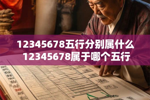 12345678五行分别属什么 12345678属于哪个五行 12345678五行分别属什么 12345678属于哪个五行