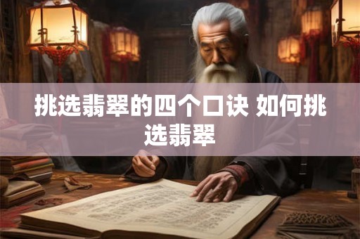 挑选翡翠的四个口诀 如何挑选翡翠