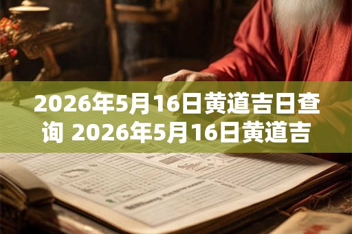 2026年5月16日黄道吉日查询 2026年5月16日黄道吉日是哪天 2026年5月16日黄道吉日查询 2026年5月16日黄道吉日是哪天