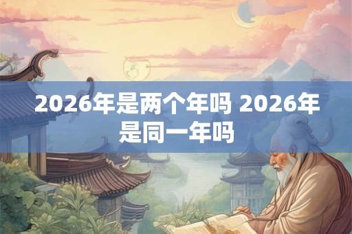 2026年是两个年吗 2026年是同一年吗 2026年是两个年吗 2026年是同一年吗