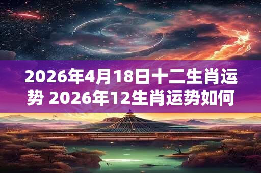 2026年4月18日十二生肖运势 2026年12生肖运势如何 2026年4月18日十二生肖运势 2026年12生肖运势如何