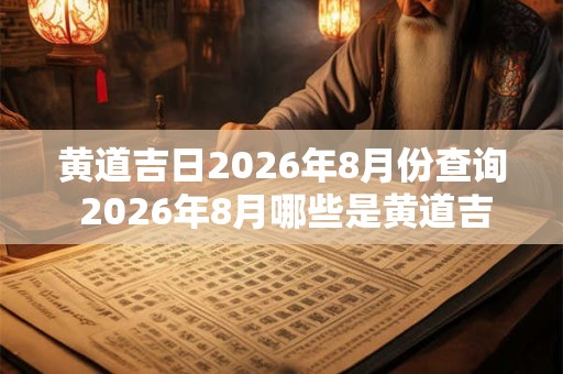 黄道吉日2026年8月份查询 2026年8月哪些是黄道吉日 黄道吉日2026年8月份查询 2026年8月哪些是黄道吉日