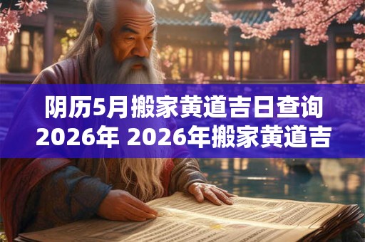 阴历5月搬家黄道吉日查询2026年 2026年搬家黄道吉日查询 阴历5月搬家黄道吉日查询2026年 2026年搬家黄道吉日查询