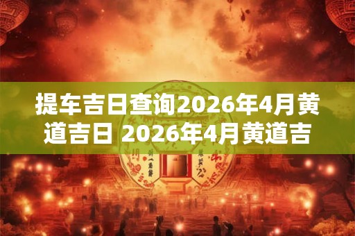 提车吉日查询2026年4月黄道吉日 2026年4月黄道吉日提车查询 提车吉日查询2026年4月黄道吉日 2026年4月黄道吉日提车查询